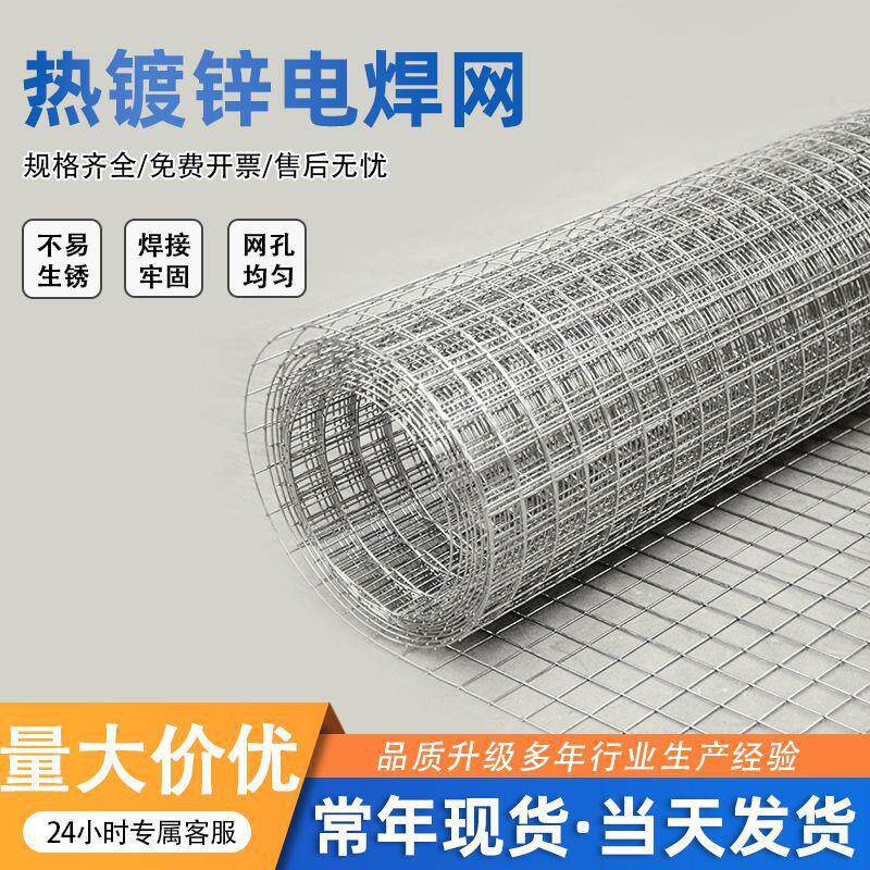 热镀锌电焊网钢丝网抹墙细铁丝电焊网内外墙保温防开裂焊接方格网