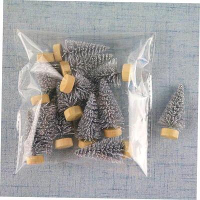 12Pcs Mini Christmas Tree Ornament Small Artificial Pine Sis