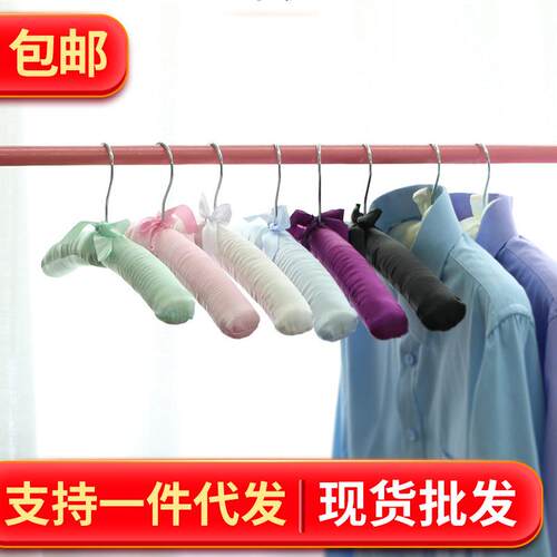 裙架布艺婚纱衣架专用防滑无痕包布防肩角软海绵衣撑子家用衣挂
