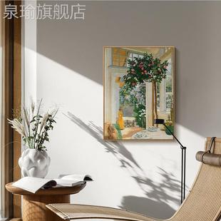 网红庭院风景古欧美人复油装饰客厅餐画物式厅玄关画廊卧走室床头