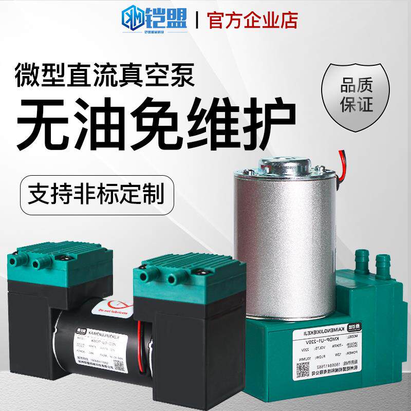 24v双头直流真空泵有刷气泵抽打两用静音微型负压泵20l/min隔膜泵