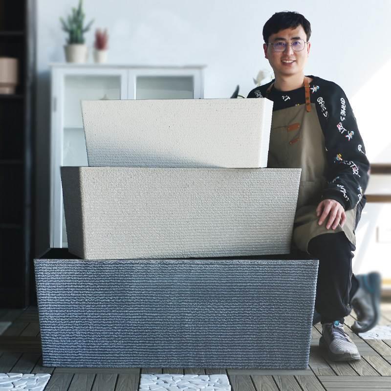 长方形特大号户外花箱塑料加厚种植箱庭院阳台长条马槽盆种菜花盆