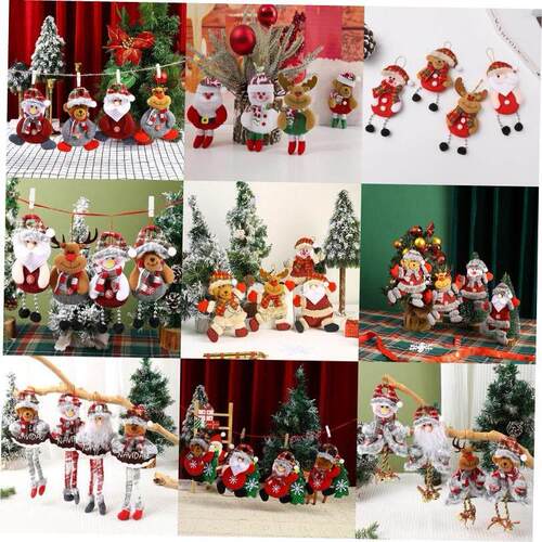 Christmas tree decoration fabric pendant Santa doll pendant