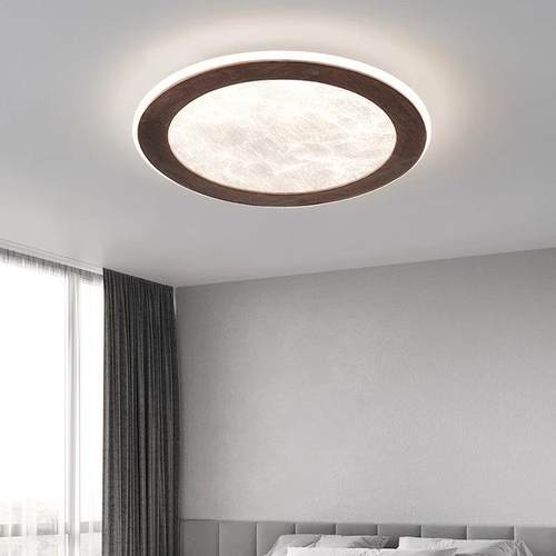 中古风云雾主卧室吸顶灯黑胡桃实木极简意式书房餐厅茶室LED灯具