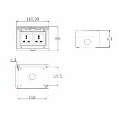 防溅盒 380V三相四线16A四孔插座加220v五孔插座套装 明装 防水插座