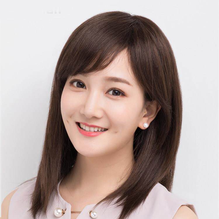 整顶假发女中长发圆脸假发全头套式光头假发真发全真人发女士假发