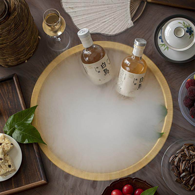 墨己 黑胡桃木围炉茶桌茶台 新中式茶室冰茶围炉煮茶两用茶桌茶盘