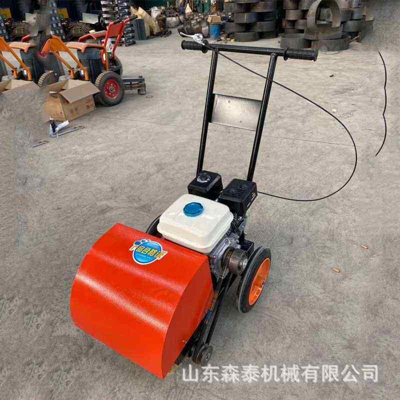 手推式钢板除锈机 买钢板除锈机找山东森泰 汽油电动板材打磨机