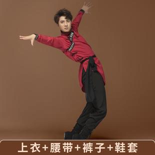 高档服蒙古骑马舞服功装 成人男舞演台出服少数民族艺考练服摔跤舞