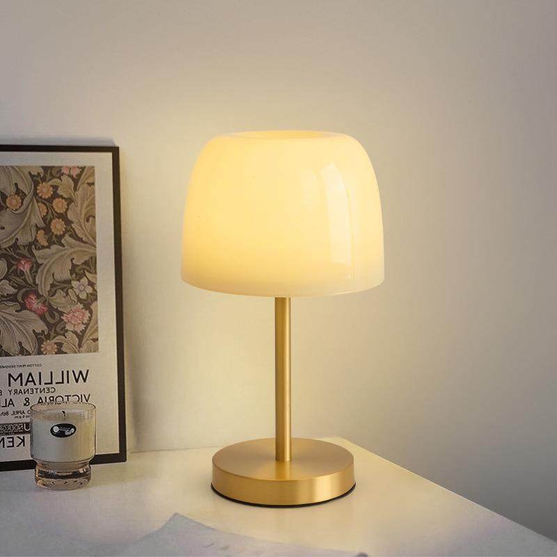 美式复古铜卧室台灯创6065全意性简约样板房墅酒店客个房别装饰台