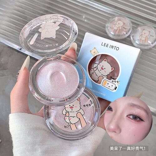 LEEINTO汪偶限定筑梦高光粉 自然丝滑细腻土豆泥爆闪立体提亮美妆