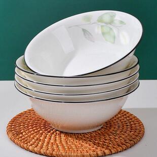 陶瓷家用碗2024新款高颜值面 面碗斗笠碗中式7寸加厚碗防烫网红简