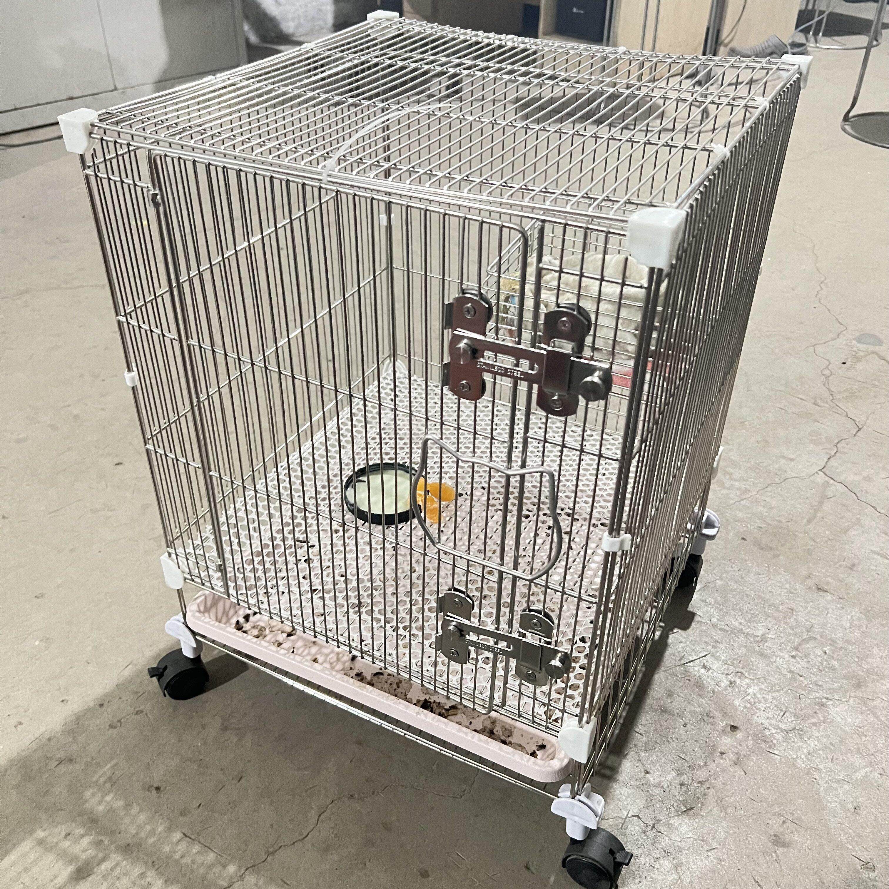 304不锈钢蜜袋鼯笼diy魔片笼宠物笼飞鼠松鼠笼子加密多层鹦鹉笼图片