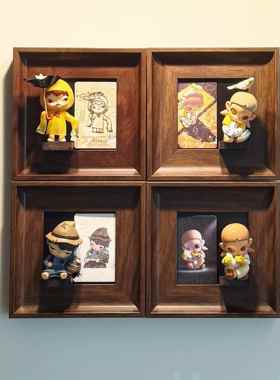 盲盒收纳相框适用于泡泡玛特系列手办展示可上墙diy装饰磁吸画框