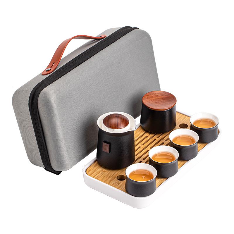 星际旅行茶具户外露营快客杯一壶四杯茶具套装便携式功夫茶具茶盘