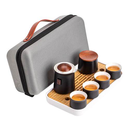 星际旅行茶具户外露营快客杯一壶四杯茶具套装便携式功夫茶具茶盘