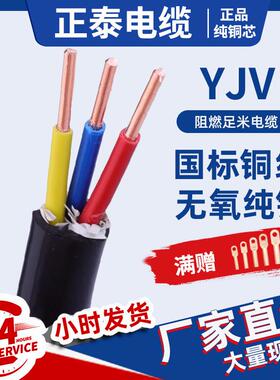 国标YJV电缆线 线2 3 4 5芯2.5/4/6平方室户外铜芯充电桩电缆线