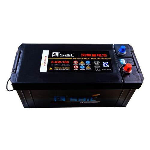 风帆蓄电池6-QW-18012V180AH免维护启动房车货车发电机叉车升降机