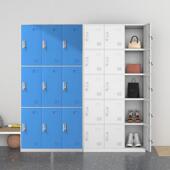 色彩员工储物柜感LG D063w应锁铁皮柜身房浴舍室健学校宿更衣柜寄