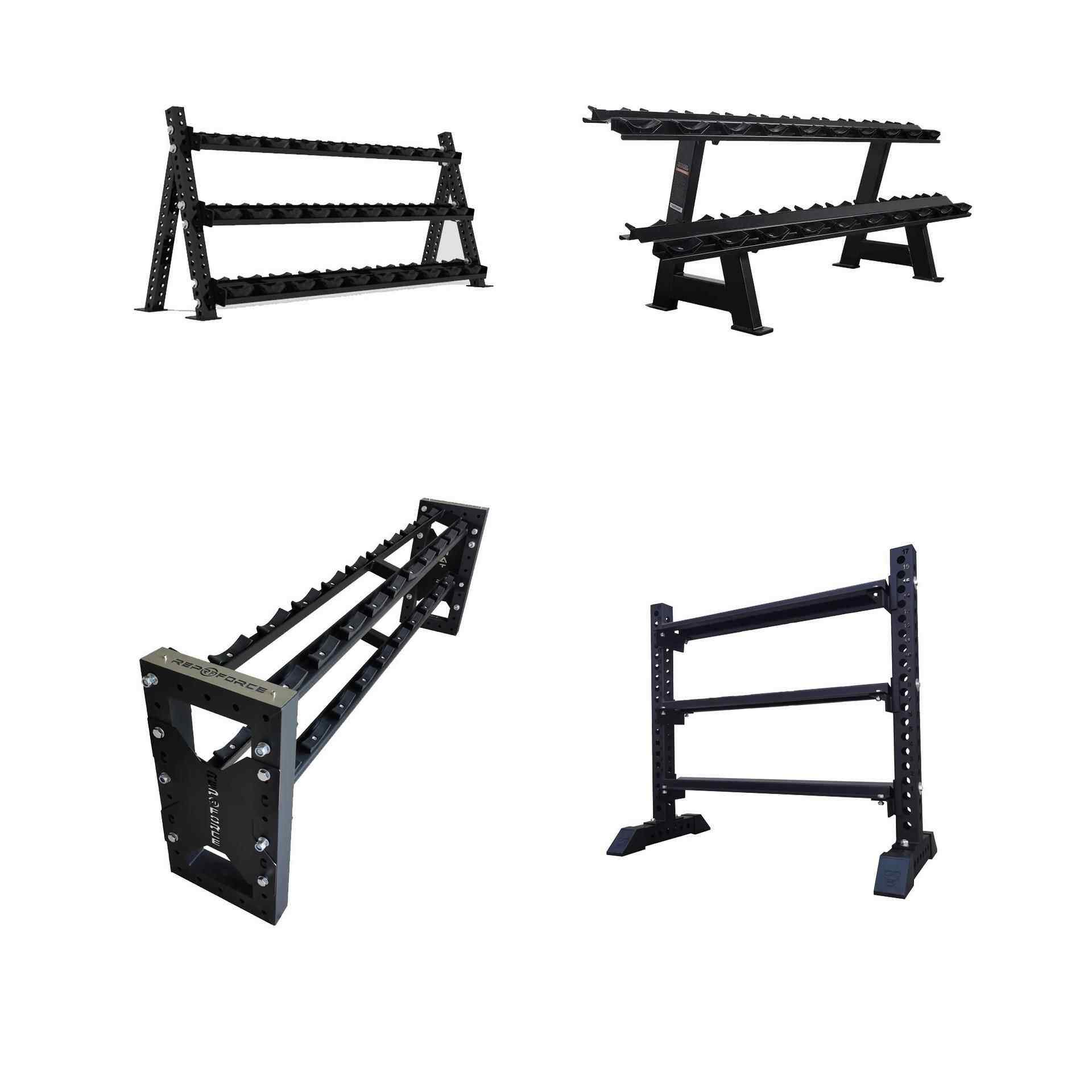 REPFORCE重型商用家用双层四层哑铃架对接哑铃架（561012对)