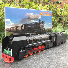 升辉187怀旧蒸汽内燃机车，前进2型，声光回力合金火车模型玩具套装
