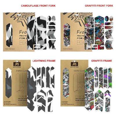 3D Bicycle Front Fork Protective Stickers Mountain Road