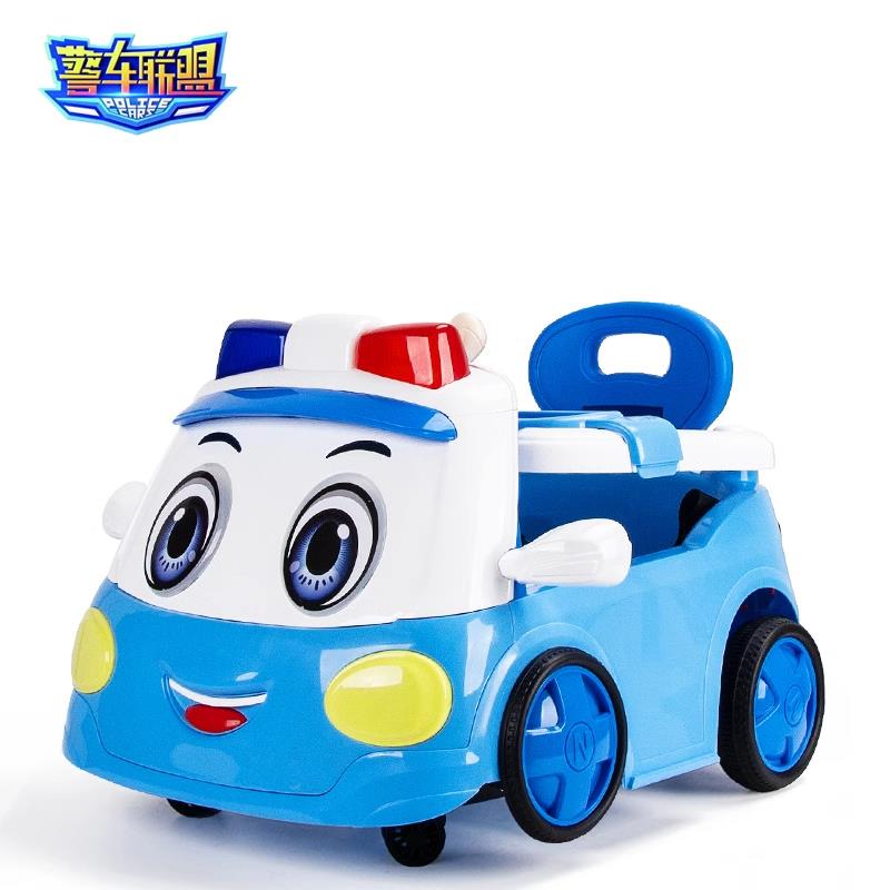 高档儿童电动玩汽具车坐人宝宝四轮遥控摇摆手可推车小孩娃遛摇摇