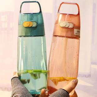 tritan塑料杯大容量女生夏日随行水杯带吸管学生高颜值ins风杯子