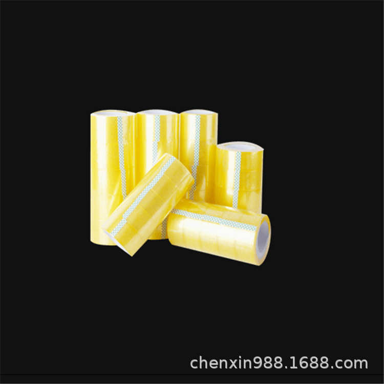 厂家直销封箱胶带黄色透明打包胶布6cm*80码快递包装封装胶纸批发