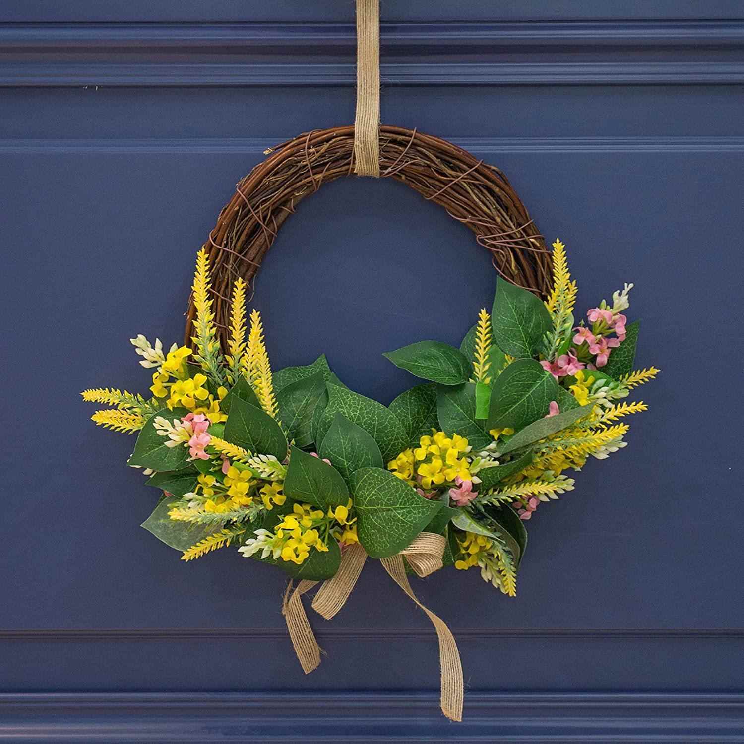 新品人造仿真花环家居门挂饰美式田园节日橱窗装饰挂件