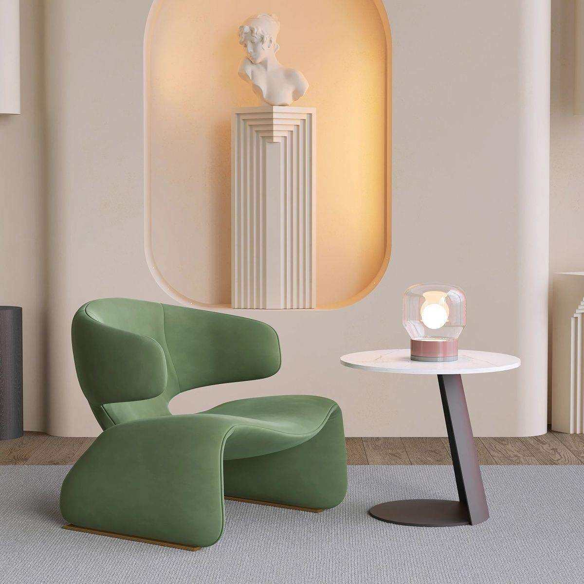 极简欧式沙发椅轻奢组合设计师款化妆椅高级懒人沙发办公室沙发椅