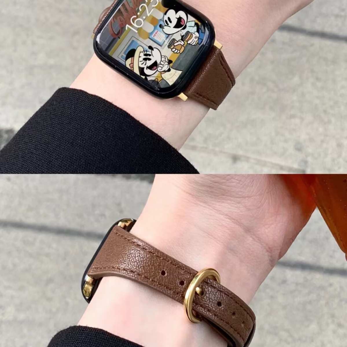 适用iwatch9表带苹果手表SE/6543小蛮腰皮革s10表带