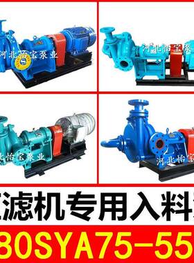 80SYA75-55型号压滤机入料泵厂家供应洗煤厂沙厂污泥脱水处理