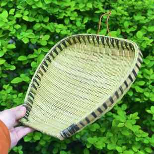 【青皮竹筲箕】洗菜篮子家用洗菜筐手工簸箕竹制品筐家用收纳竹编