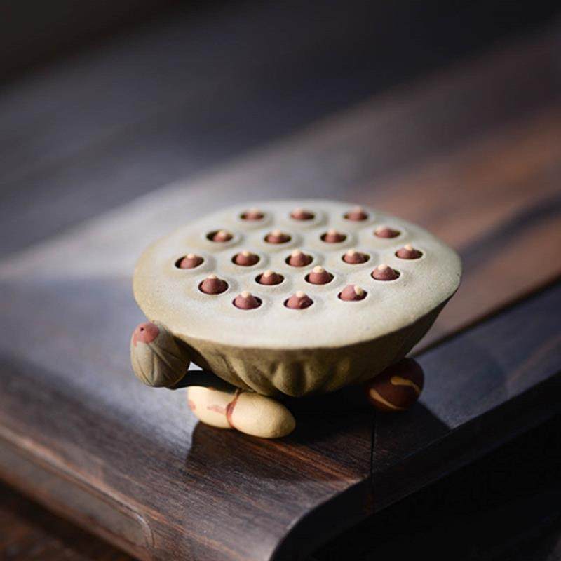 亦合紫砂盖托茶宠精品可养手工莲蓬莲藕莲子青蛙荷叶茶桌摆件盖置,餐饮具,茶宠摆件,淘宝优惠券,粉丝福利购,淘宝优惠卷