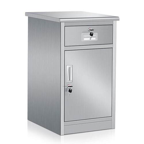 304不锈钢收纳柜桌下文件柜资料档案柜医院移动床头工具收纳矮柜