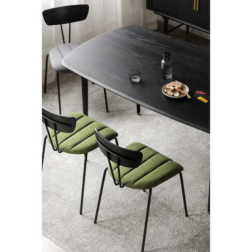 北欧表情NORHOR/FINE餐椅/意式现代简约铁艺布皮软包靠背书桌椅K