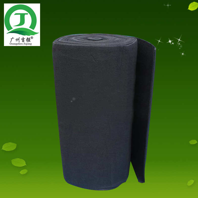 空气净化除异味 厂家棉过滤纤维10mm活性炭过滤棉活性碳