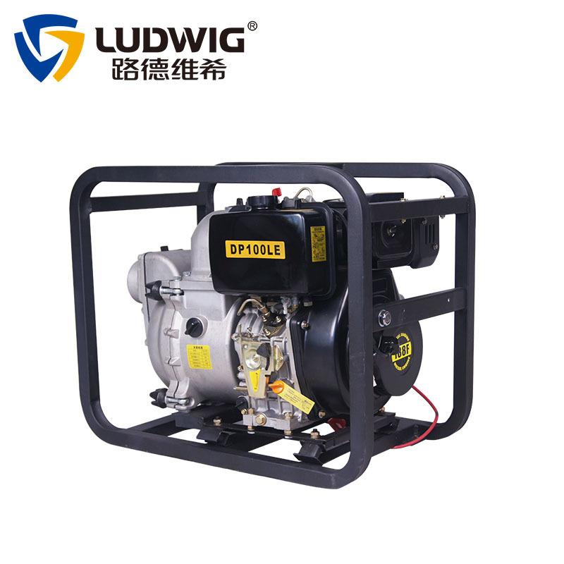 路德维希4寸柴油电启动污水泥浆泵城市市政抗洪防涝抢险排污泵