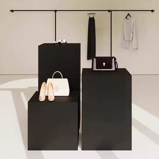 台子展台底座陈列高低展示台黑色摆橱窗承重模特台1方形台地台台