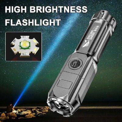 High-power Adjustable Focus Flashlight Outdoor Portable