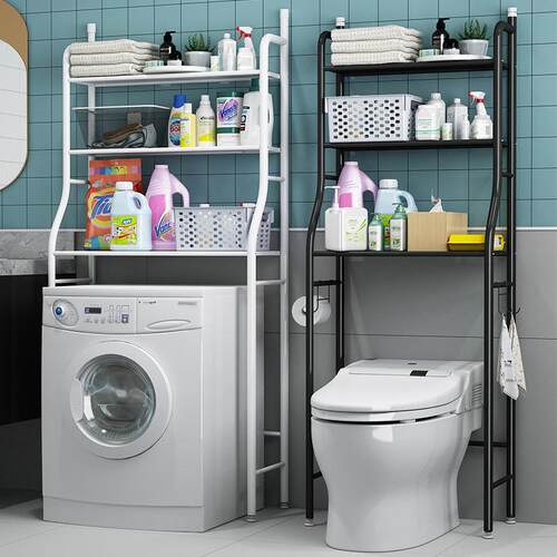 Bathroom storage rack, floor-standing and wall-mounted toile