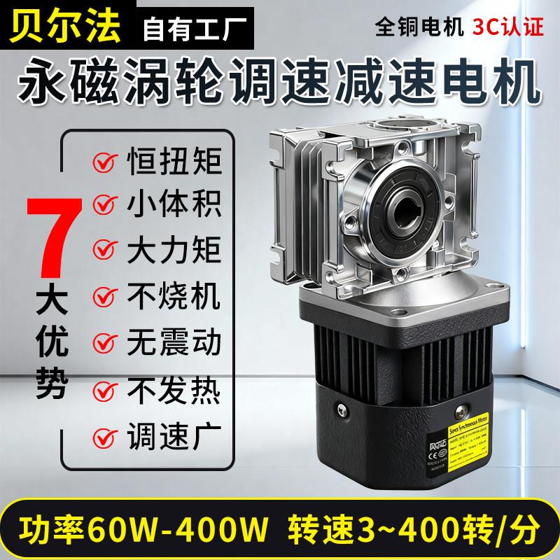RV涡轮调速减速电机恒扭矩220V光轴马达伺服永磁同步变速马达