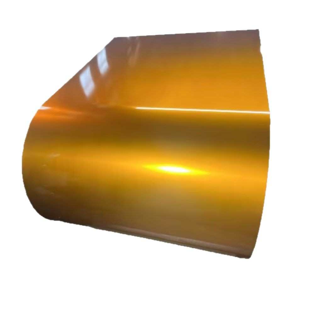 涂金黄工程施工透明钢锌镀料彩色镀铝彩粮仓钢板涂卷金黄卷色彩