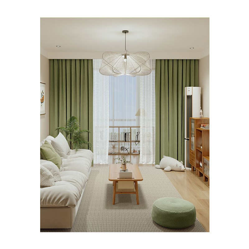 北欧遮光窗帘布卧室客厅简约现代几何遮阳鱼骨人字纹雪尼尔窗帘