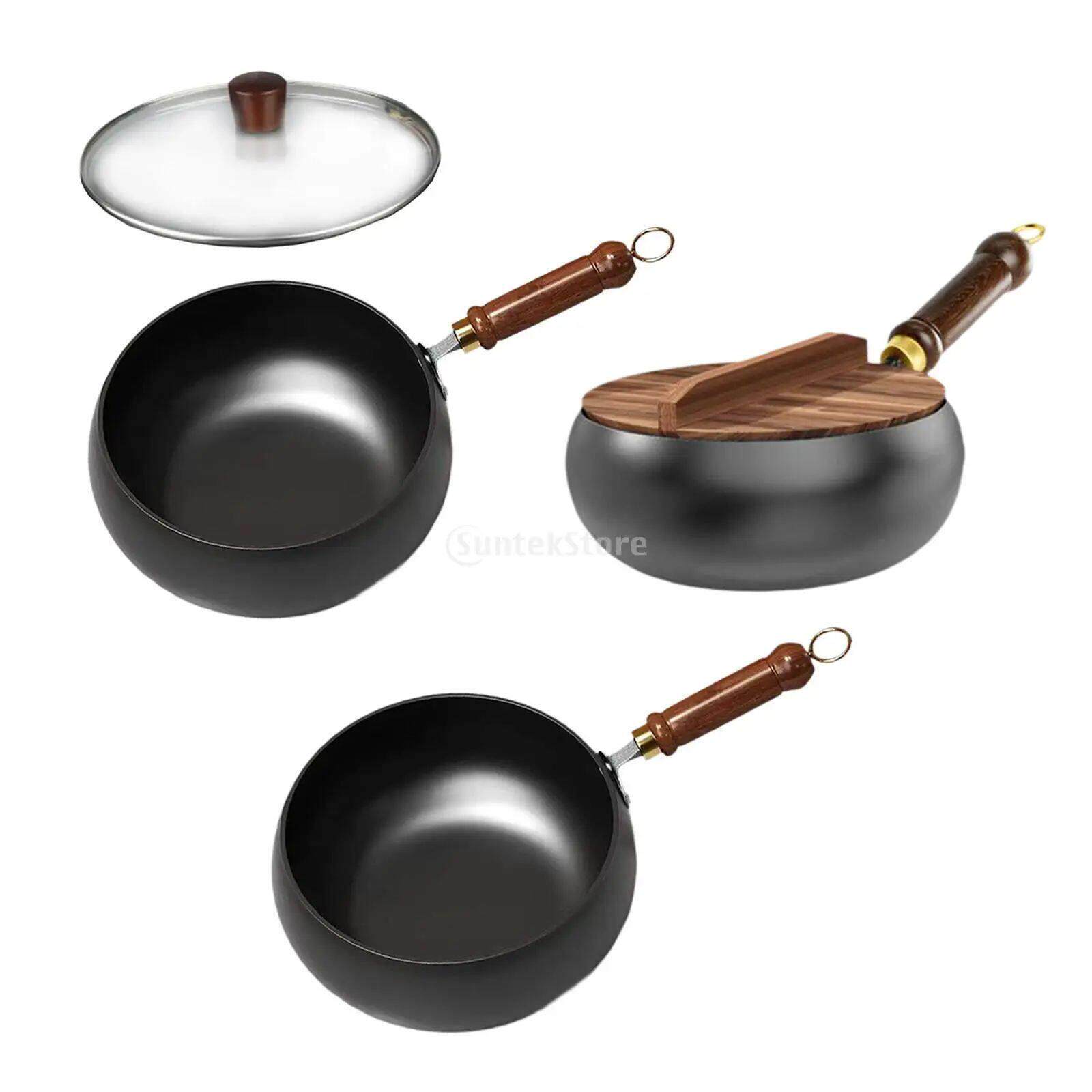 Nonstick Wok No Coating Gas Boiling Stir Fry Pan for Restaur - 实物图