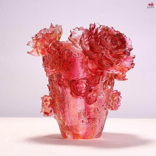 琉璃花瓶餐桌现代简约实用送老外礼物中国工艺礼品摆饰客厅装饰摆