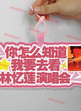 你怎么知道我要去看林忆莲演唱会不织布挂件定制应援背包挂饰书包