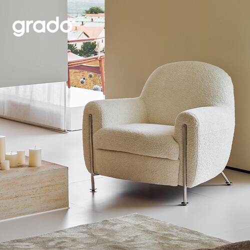 grado格度|汉堡休闲 椅法式覆古客厅阳台单人沙发椅设计师款靠背