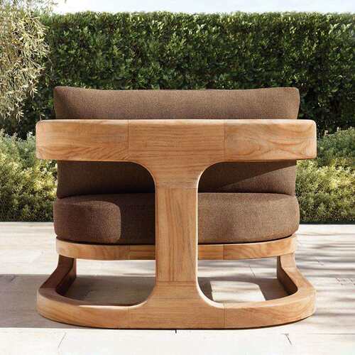 户外柚木沙发庭院花园实木沙发做旧外摆休闲椅Outdoor teak sofa